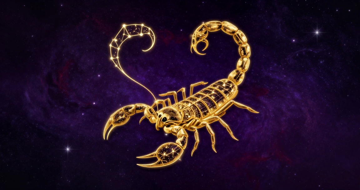 天蠍座星空插畫