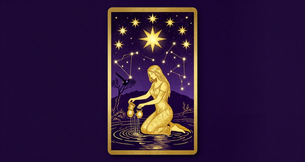 塔羅牌星星插畫