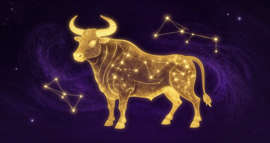 金牛座星空插畫